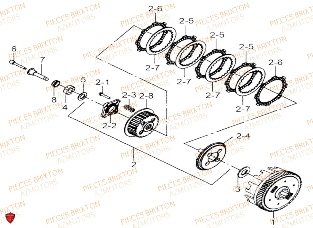 EMBRAYAGE BRIXTON FELSBERG 125 XC