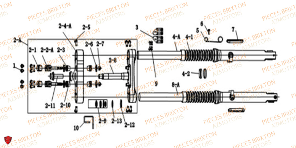 Fourche BRIXTON Pièces Brixton FELSBERG 125 XC EURO 4