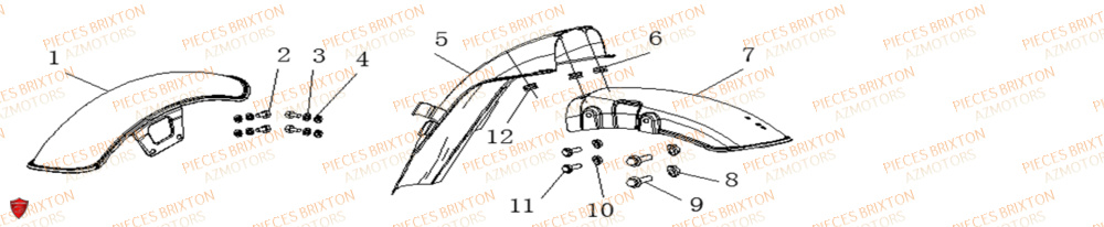 GARDE BOUE AVANT BRIXTON FELSBERG BX 125 X