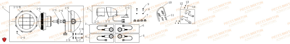 Systeme D Eclairage BRIXTON Pièces Brixton FELSBERG BX 125 X