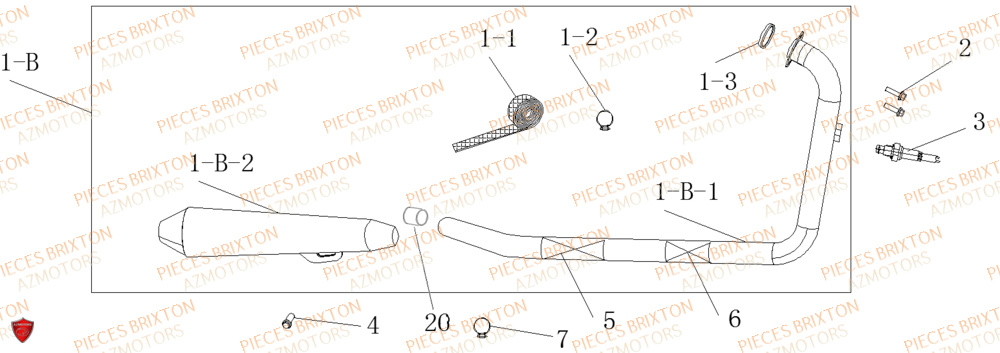 ECHAPPEMENT BRIXTON FELSBERG BX 125 X ABS EU4