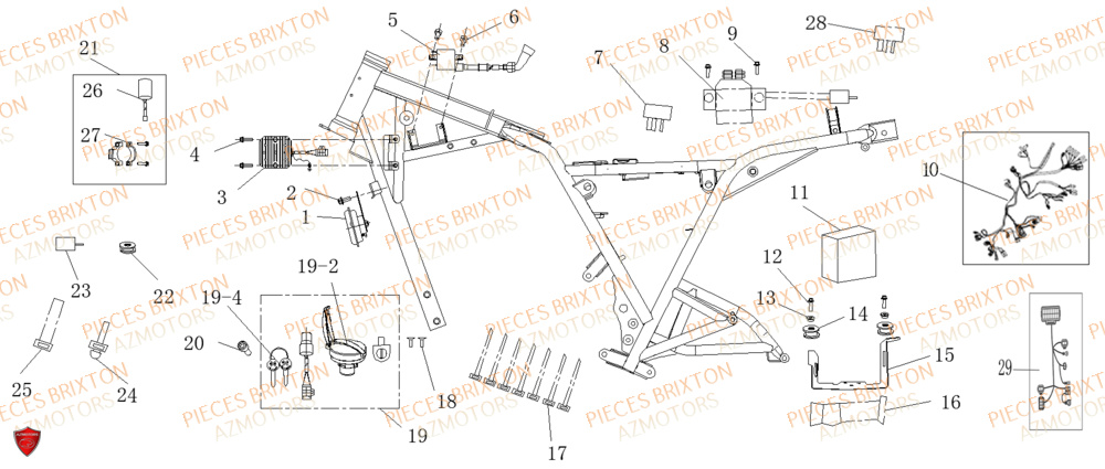 Electrique BRIXTON Pièces Brixton FELSBERG BX 125 X ABS EURO 4