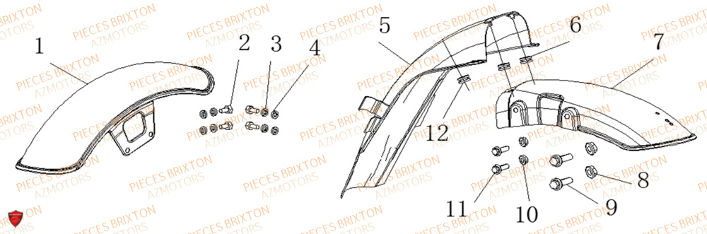 GARDE BOUE BRIXTON FELSBERG BX 125 X ABS EU4