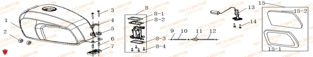 Reservoir A Carburant BRIXTON Pièces Brixton FELSBERG BX 125 X ABS EURO 4