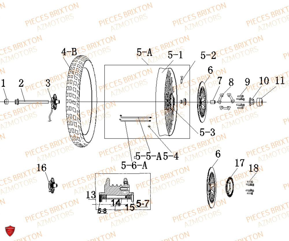 ROUE AVANT BRIXTON FELSBERG BX 125 X ABS EU4