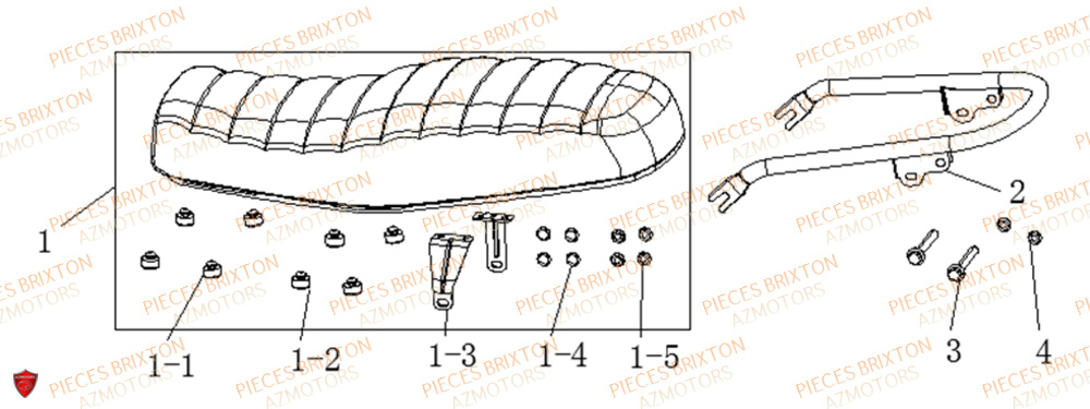 Siege BRIXTON Pièces Brixton FELSBERG BX 125 X ABS EURO 4