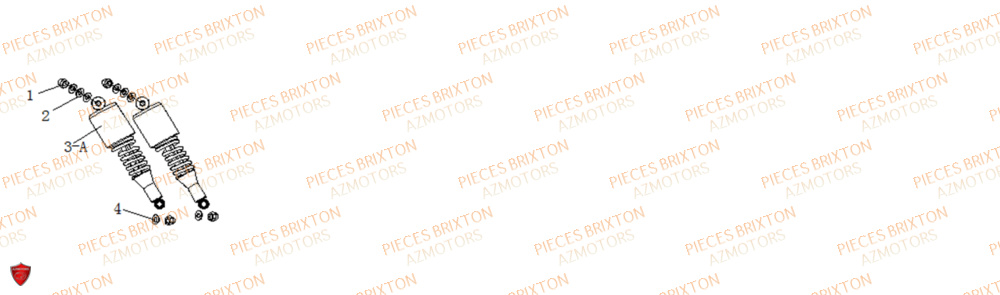 Amortisseur Arriere BRIXTON Pièces Brixton FELSBERG BX 125 X AVANT 2018