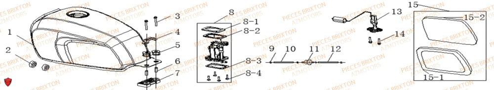 Reservoir A Essence BRIXTON Pièces Brixton FELSBERG BX 125 X AVANT 2018