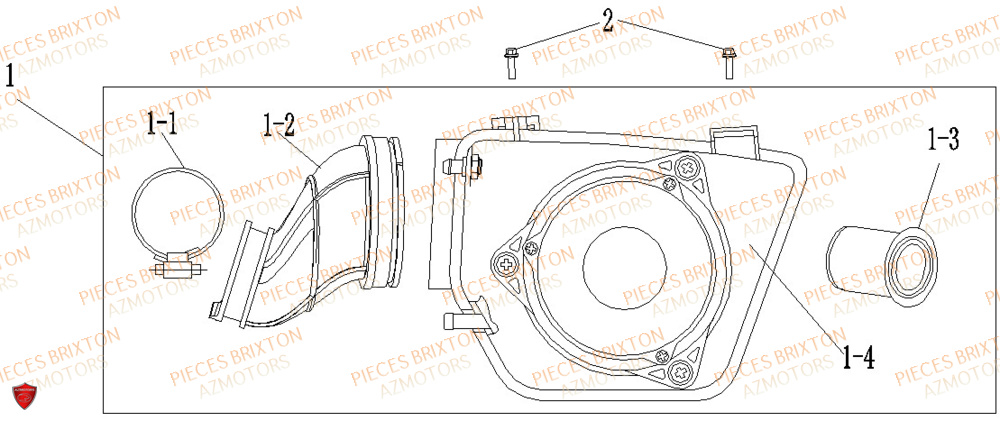 BOITIER DE FILTRE A AIR BRIXTON FELSBERG GLANVILLE 250 X