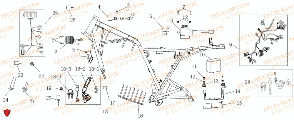 Equipement Electrique BRIXTON Pièces Brixton FELSBERG GLANVILLE 250 X EURO 4