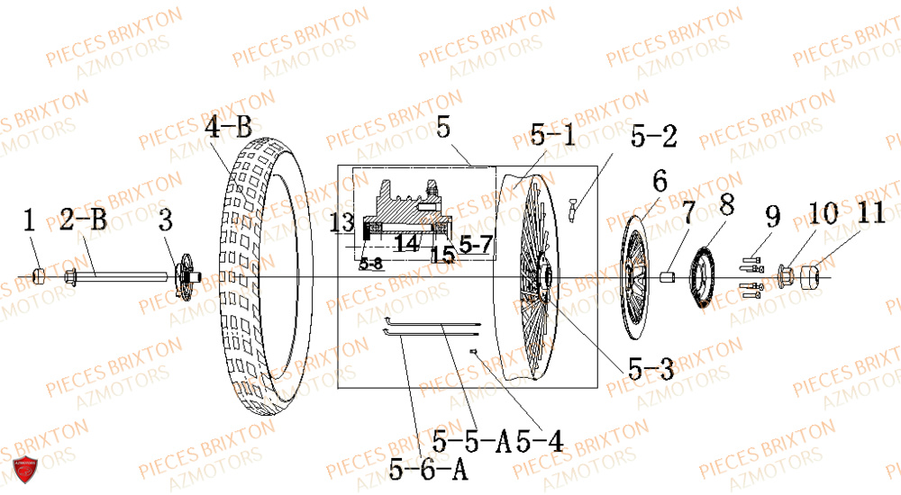 Roue Avant BRIXTON Pièces Brixton FELSBERG GLANVILLE 250 X EURO 4