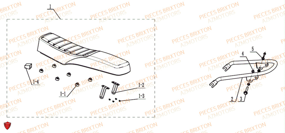 Selle BRIXTON Pièces Brixton FELSBERG GLANVILLE 250 X EURO 5