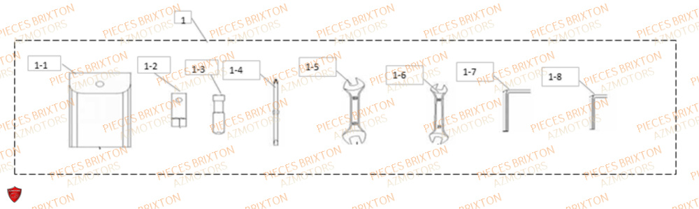 Trousse A Outils BRIXTON Pièces Brixton FELSBERG GLANVILLE 250 X EURO 5