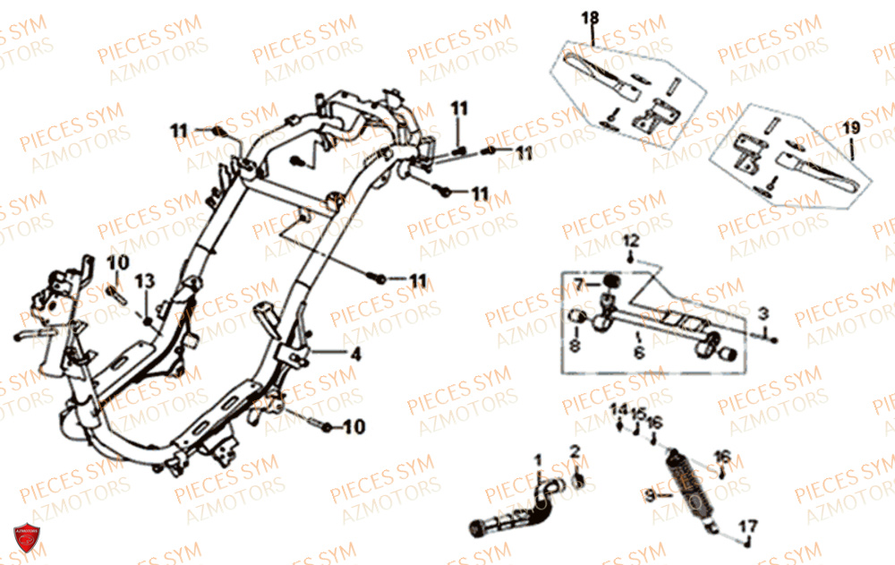 CADRE SYM FIDDLE III 125I