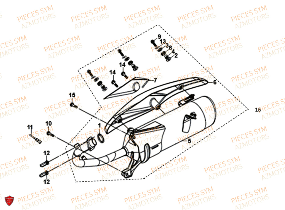 ECHAPPEMENT SYM FIDDLE III 125I