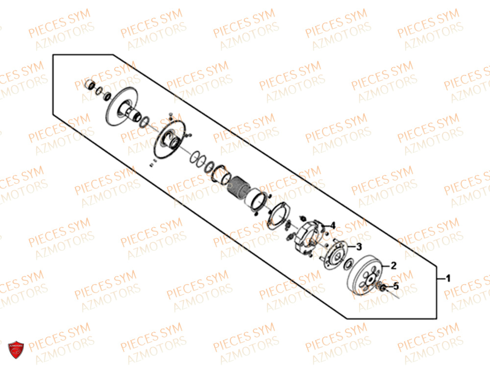 Embrayage SYM Pièces FIDDLE III 125I - XA12W4-EU (2017-2020)