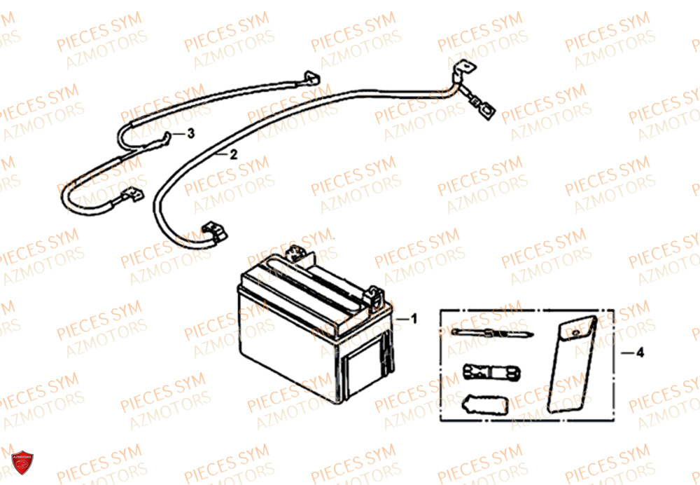 Trousse A Outils Batterie SYM Pièces FIDDLE III 125I - XA12W4-EU (2017-2020)