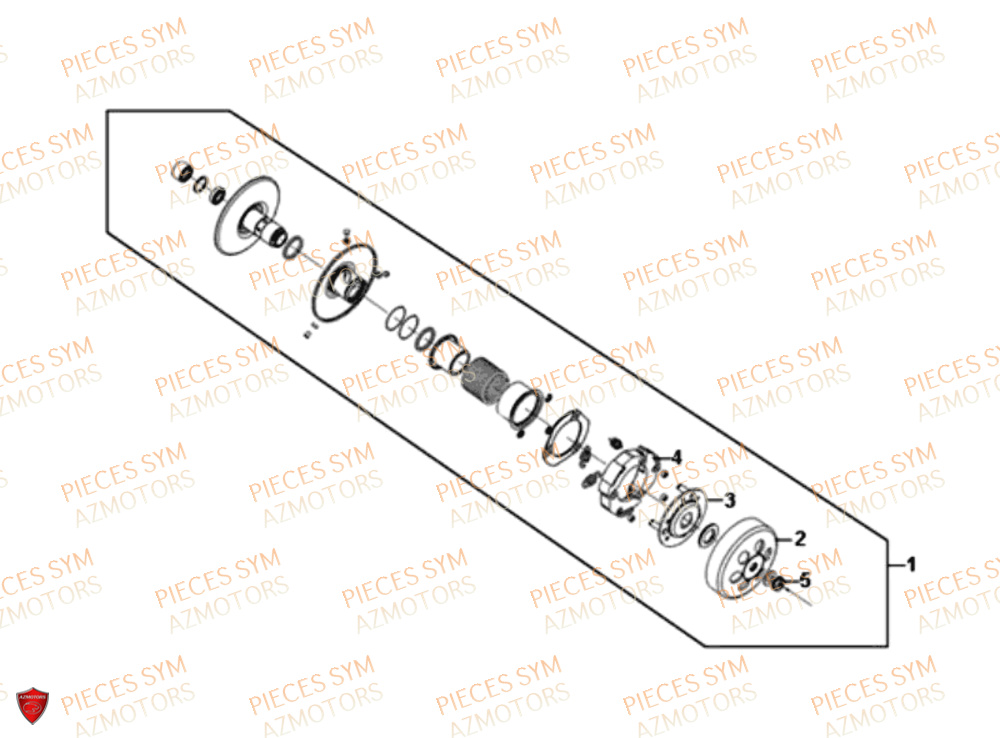 Embrayage Correcteur De Couple SYM Pièces FIDDLE III 125I EURO 4 - XA12W2-EU (2017-2020)