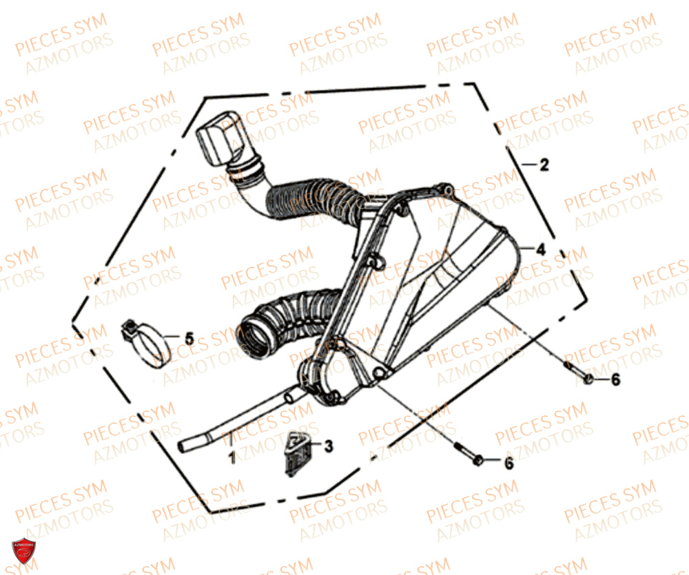 Filtre A Air SYM Pièces FIDDLE III 125I EURO 4 - XA12W2-EU (2017-2020)