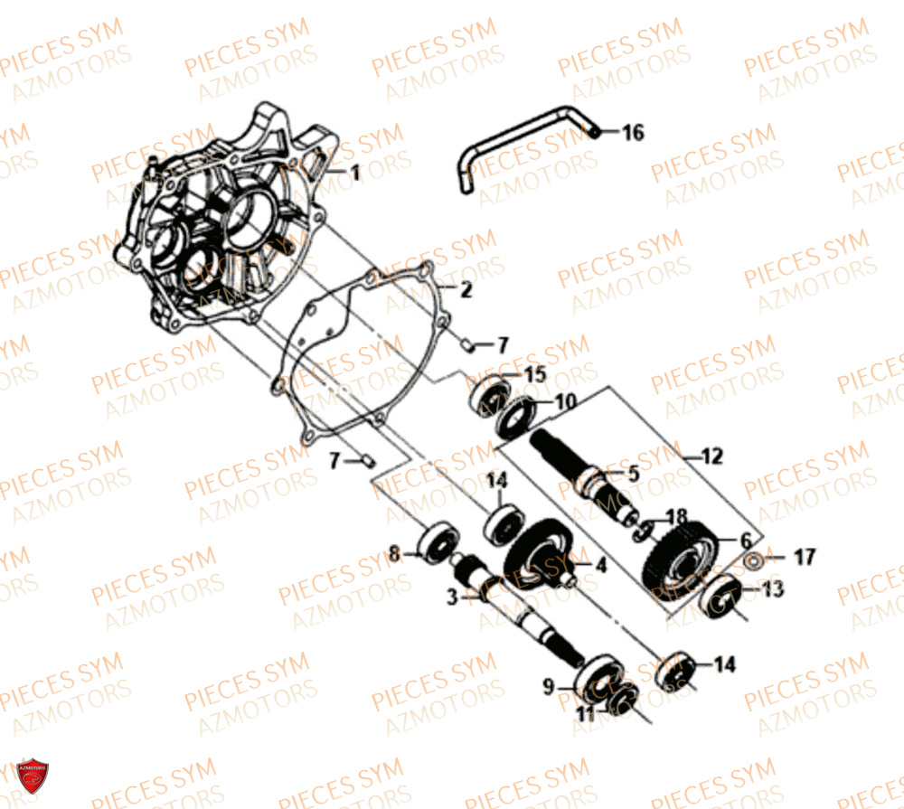 Transmission SYM Pièces FIDDLE III 125I EURO 4 - XA12W2-EU (2017-2020)