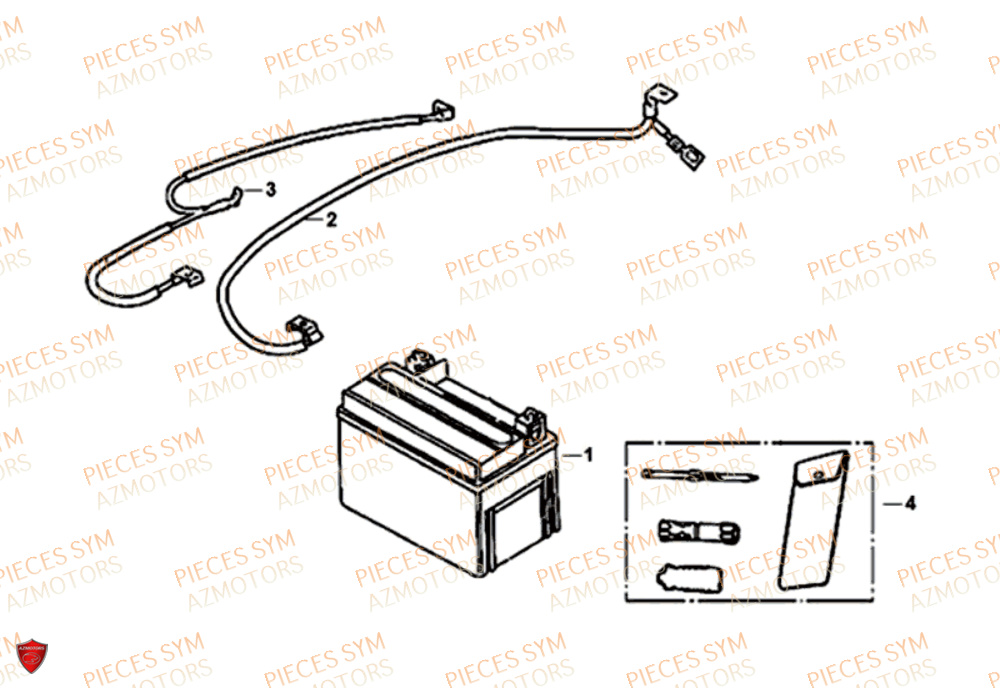 Trousse A Outils Batterie SYM Pièces FIDDLE III 125I EURO 4 - XA12W2-EU (2017-2020)