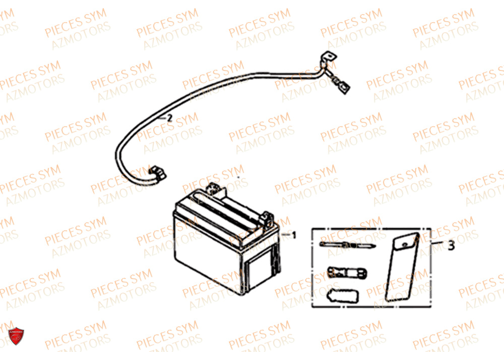 Batterie SYM Pièces FIDDLE III 50 - XA05W5-EU (2019-2020)