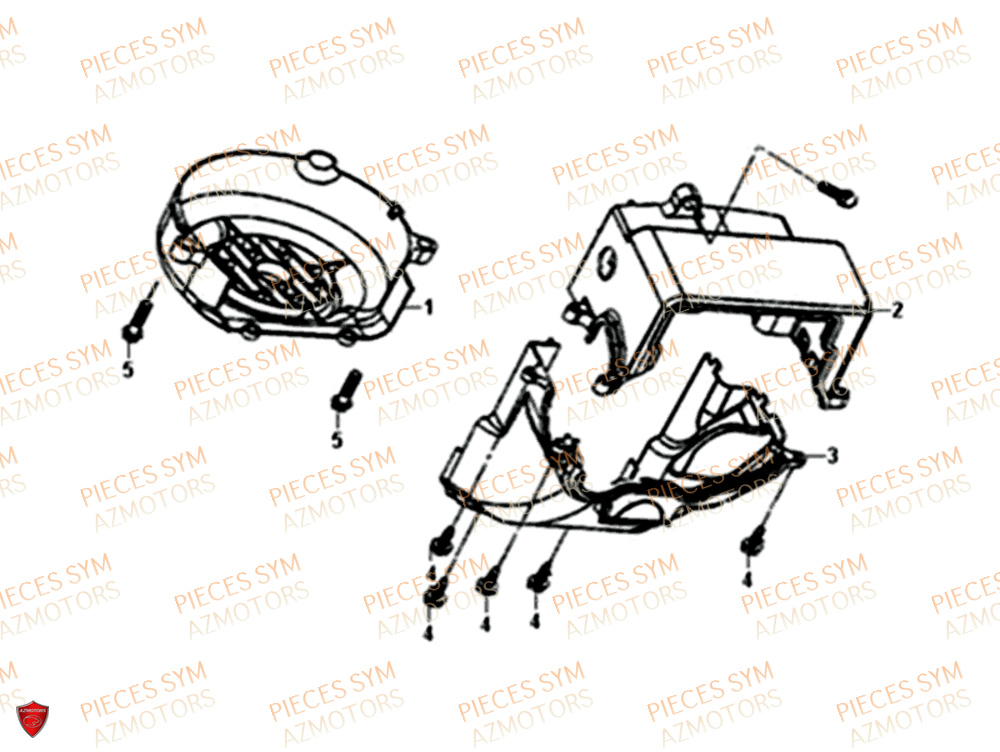 Cache Ventilateur SYM Pièces FIDDLE III 50 - XA05W5-EU (2019-2020)