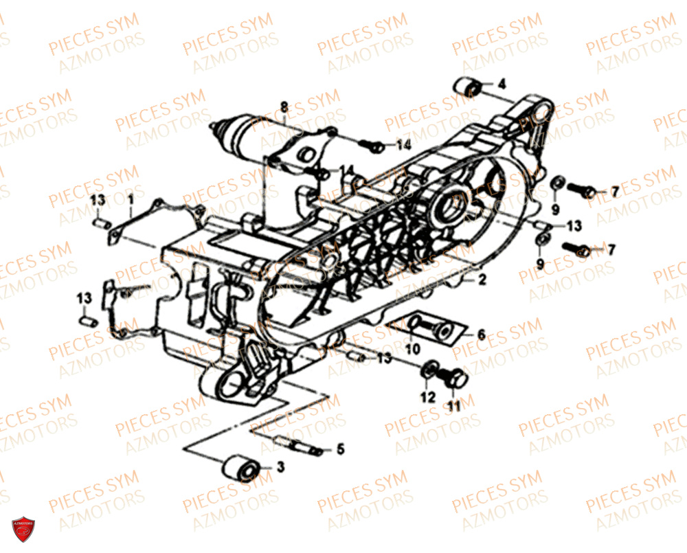 CARTER MOTEUR SYM FIDDLE III 50 2019