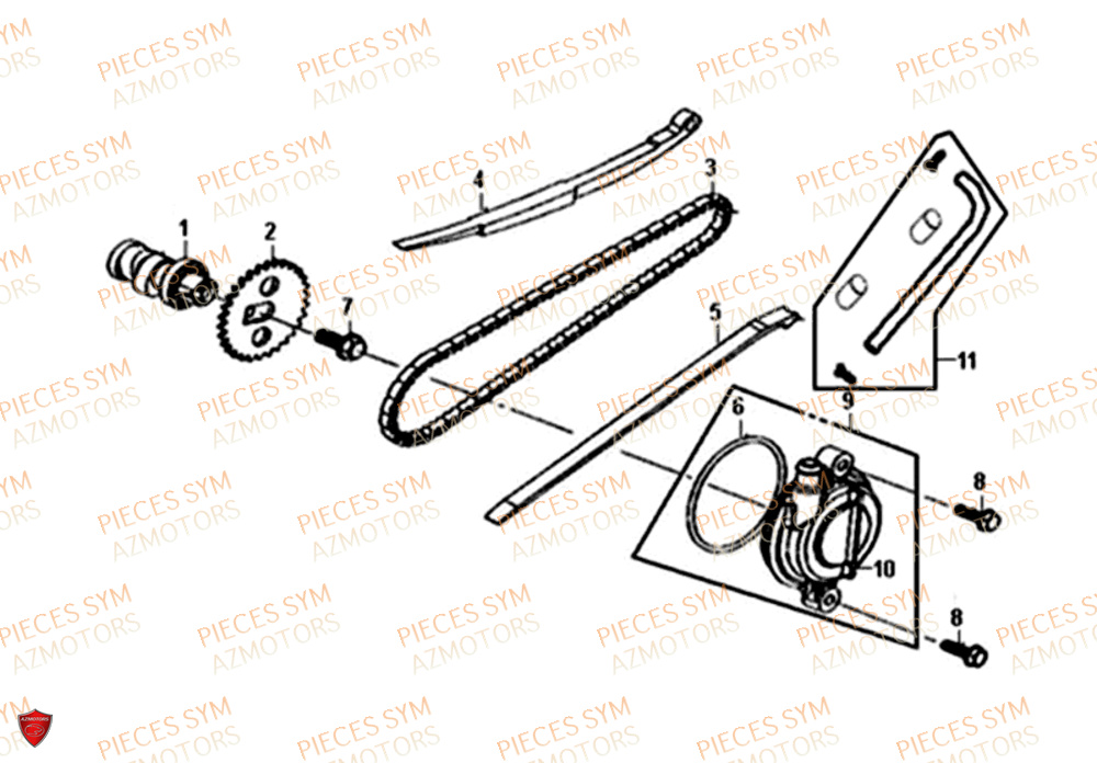 Distribution SYM Pièces FIDDLE III 50 - XA05W5-EU (2019-2020)