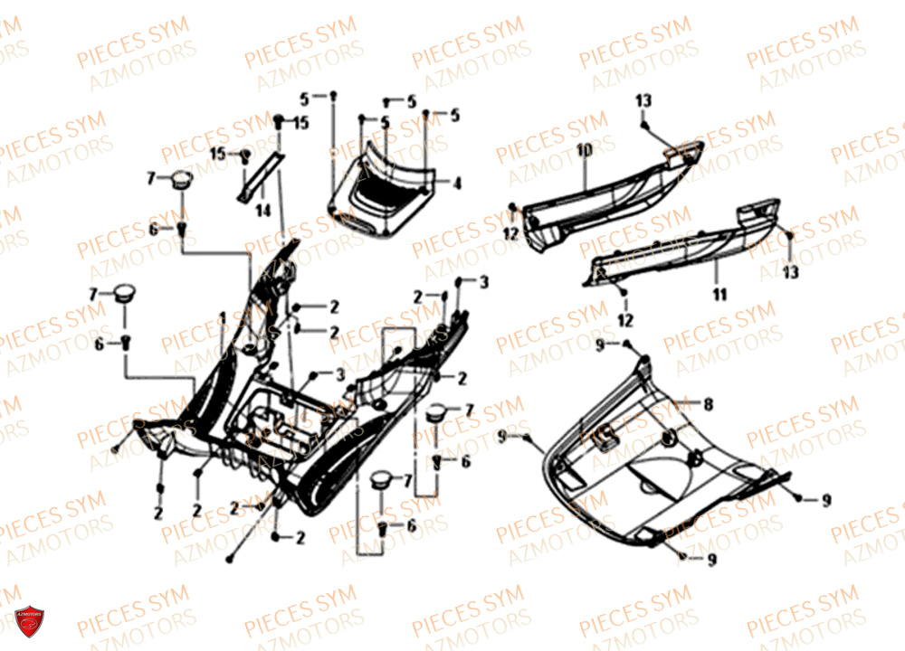 PLANCHER SYM FIDDLE III 50 2019