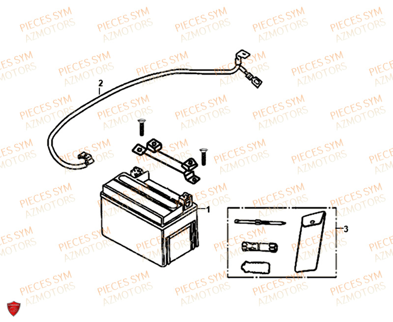 Batterie SYM Pièces FIDDLE II 50 - AF05W4-EU (2019-2020)