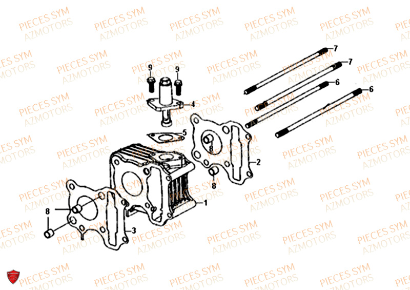 Cylindre SYM Pièces FIDDLE II 50 - AF05W4-EU (2019-2020)