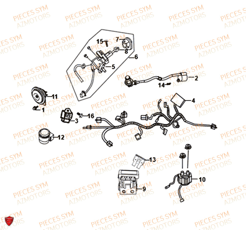 Equipement Electrique SYM Pièces FIDDLE II 50 - AF05W4-EU (2019-2020)