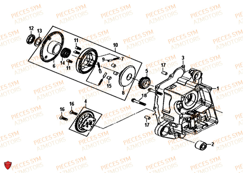 Pompe A Huile SYM Pièces FIDDLE II 50 - AF05W4-EU (2019-2020)