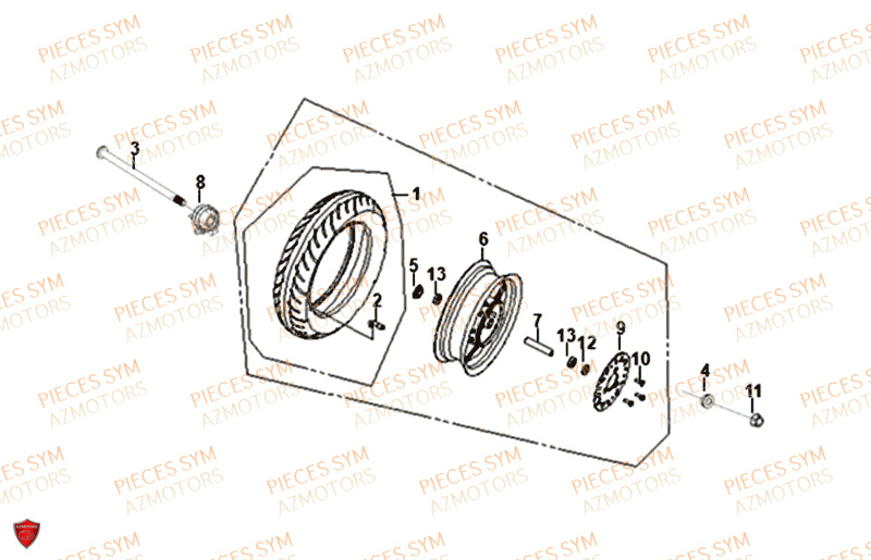 ROUE AVANT SYM FIDDLE II 50 2019