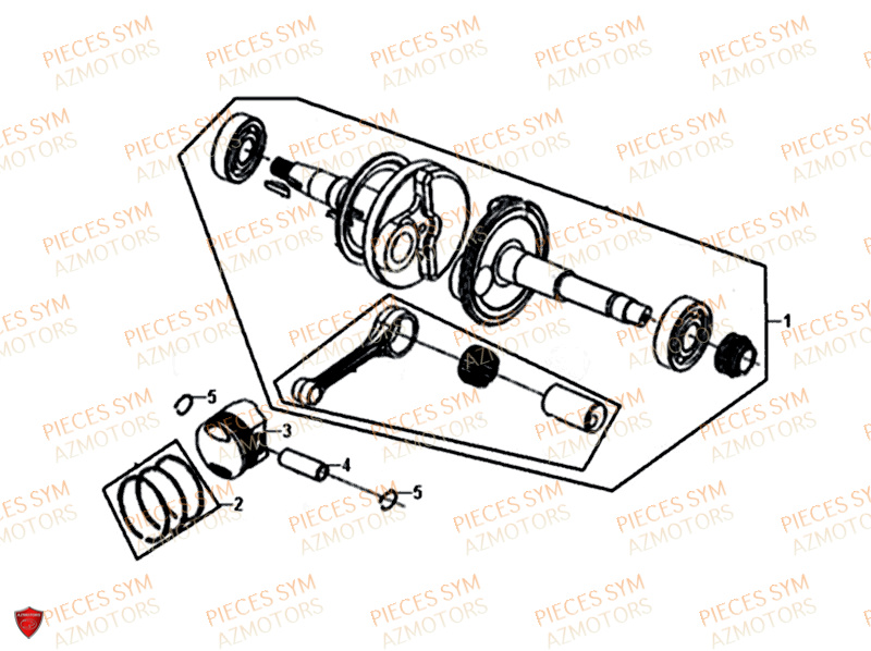 Vilebrequin SYM Pièces FIDDLE II 50 - AF05W4-EU (2019-2020)