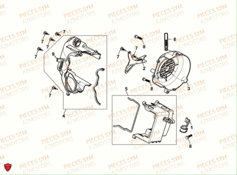 Cache Ventilateur SYM Pièces FIDDLE II 50 E5 - AF05W5-EU (2021)