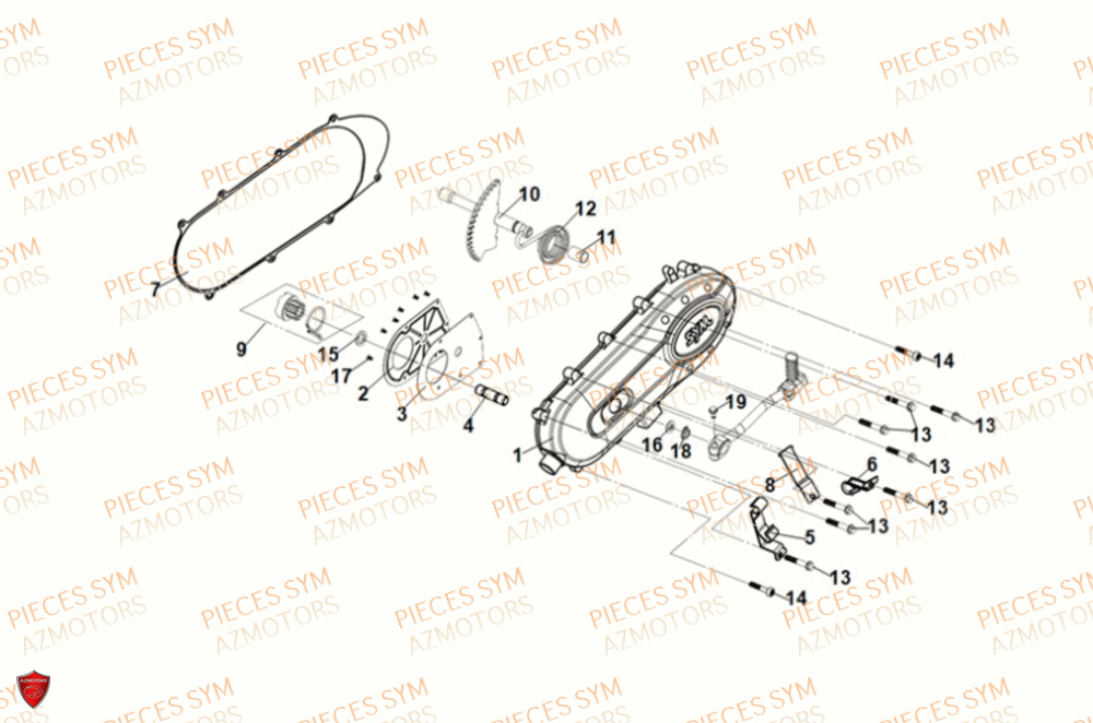 Carter Gauche SYM Pièces FIDDLE II 50 E5 - AF05W5-EU (2021)