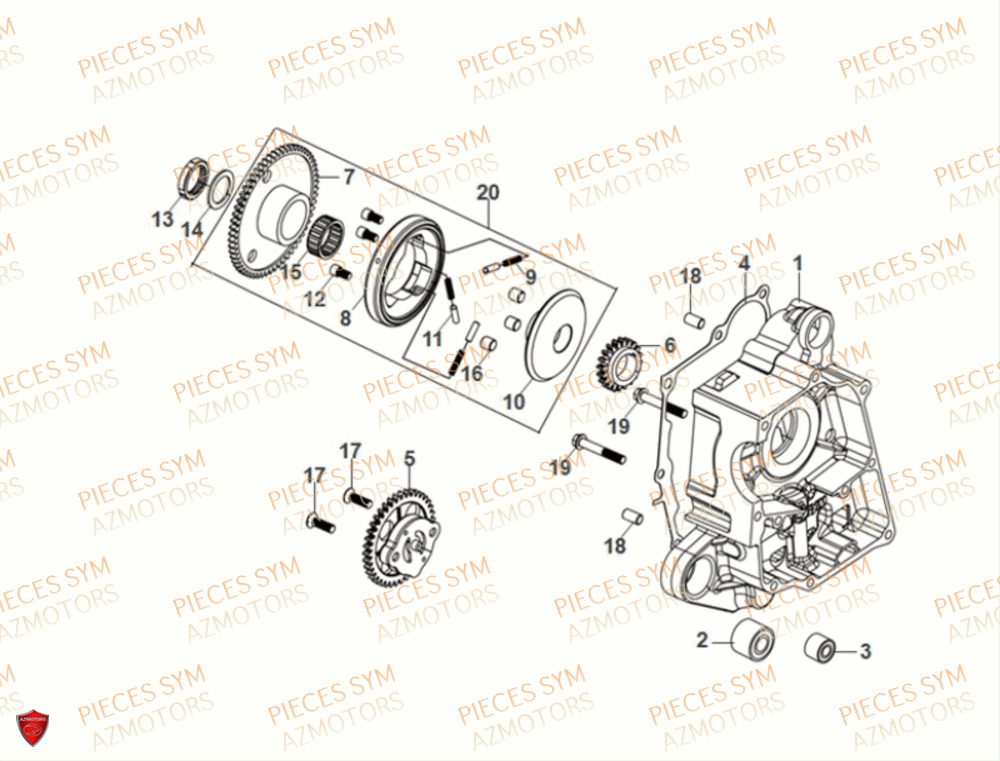 Pompe A Huile SYM Pièces FIDDLE II 50 E5 - AF05W5-EU (2021)