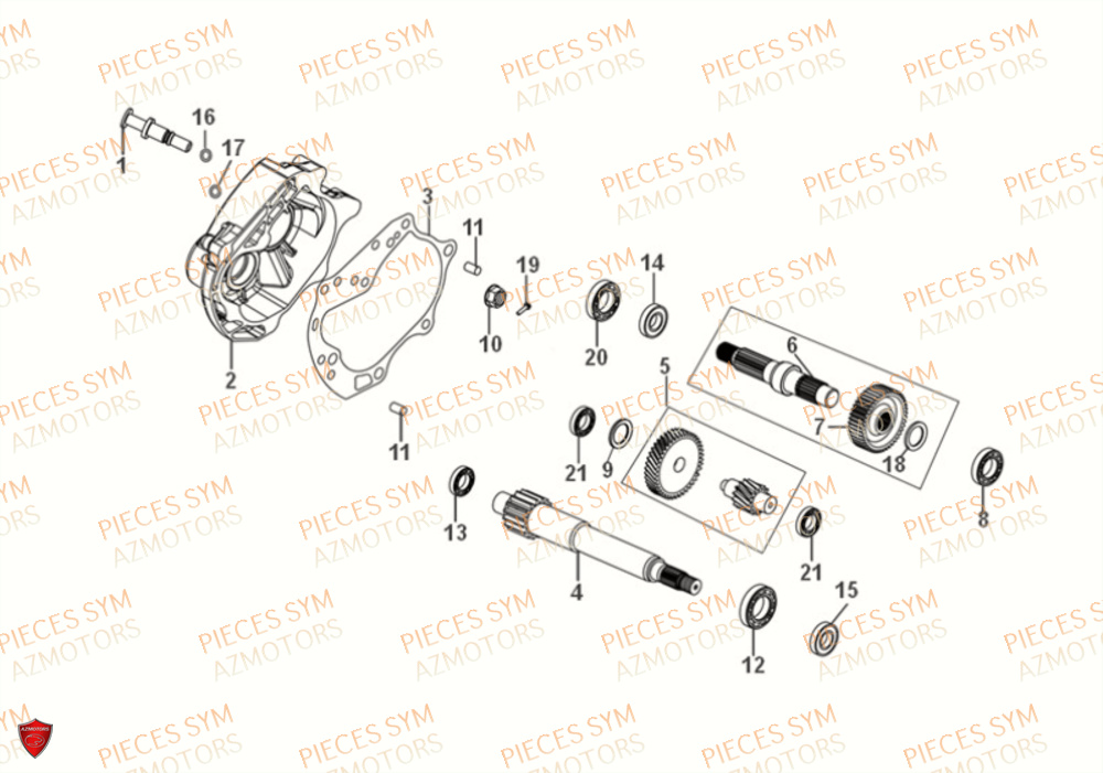 TRANSMISSION SYM FIDDLE II 50 2021