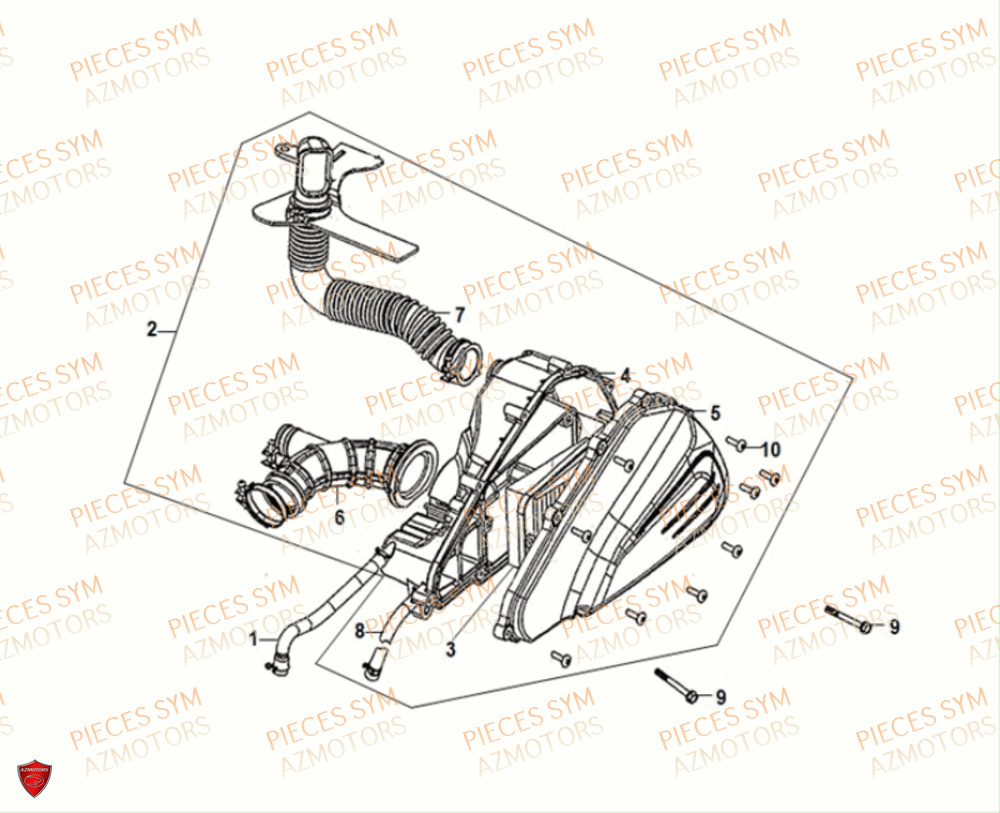 Filtre A Air SYM Pièces FIDDLE IV 50 E5 - XG05W1-EU (2021)