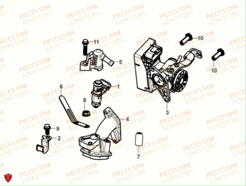 Injection SYM Pièces FIDDLE IV 50 E5 - XG05W1-EU (2021)