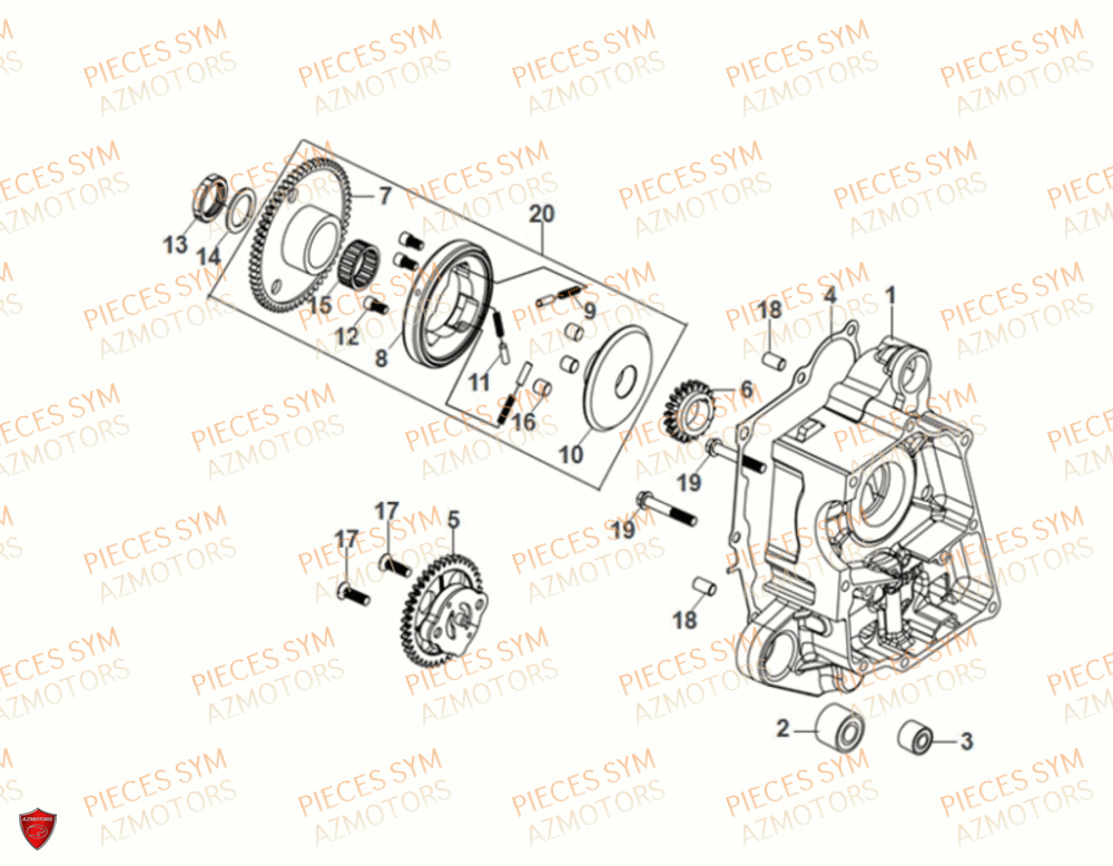 Pompe A Huile SYM Pièces FIDDLE IV 50 E5 - XG05W1-EU (2021)