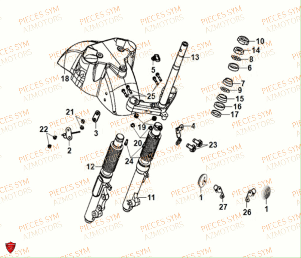 TE DE FOURCHE SYM FIDDLE IV 50 2021