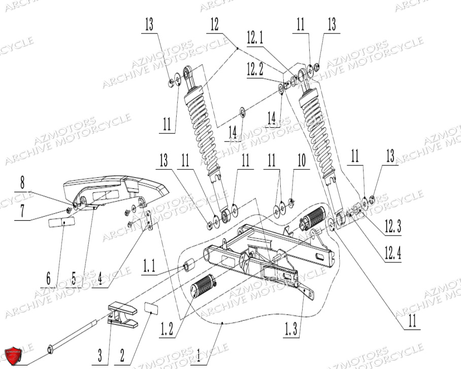 Amortisseurs Bras Oscillant ARCHIVE MOTO PIECE ARCHIVE FIRST_50 EURO5