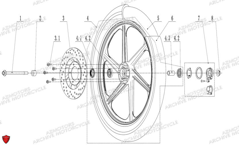 Roue Avant ARCHIVE MOTO PIECE ARCHIVE FIRST_50 EURO5