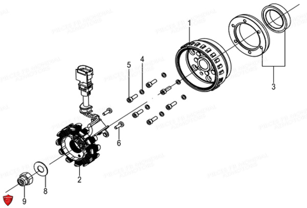 Stator Rotor FB MONDIAL Pieces FLAT TRACK 125 ABS EU5 Mondial Origine
