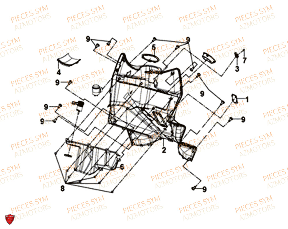 Boite A Gant SYM Pièces FNX 125 EURO 4 - GC12G1-EU (2019)