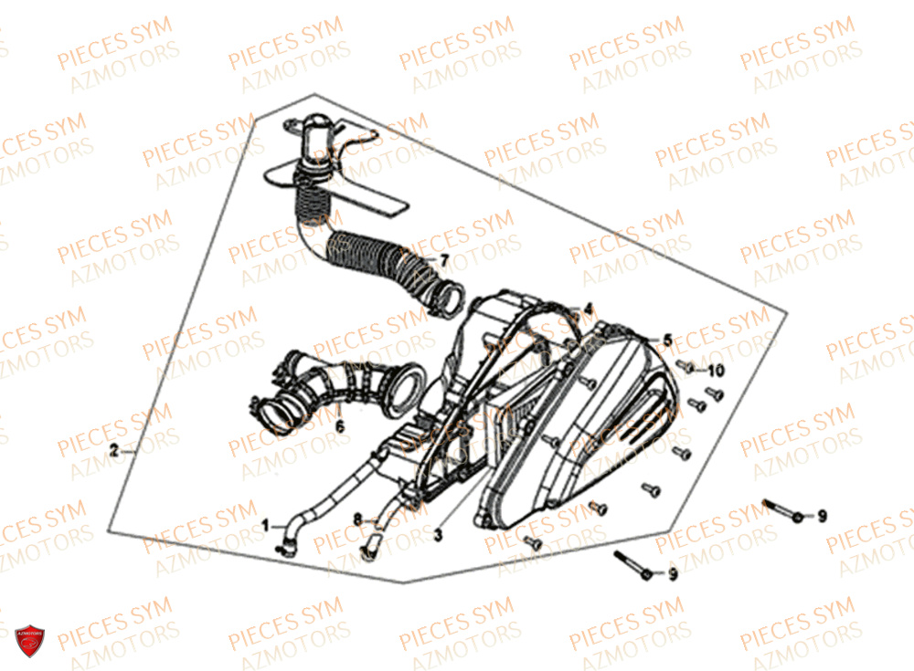 Filtre A Air SYM Pièces FNX 125 EURO 4 - GC12G1-EU (2019)