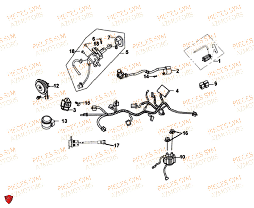 SYSTEME ELECTRIQUE SYM FNX 125